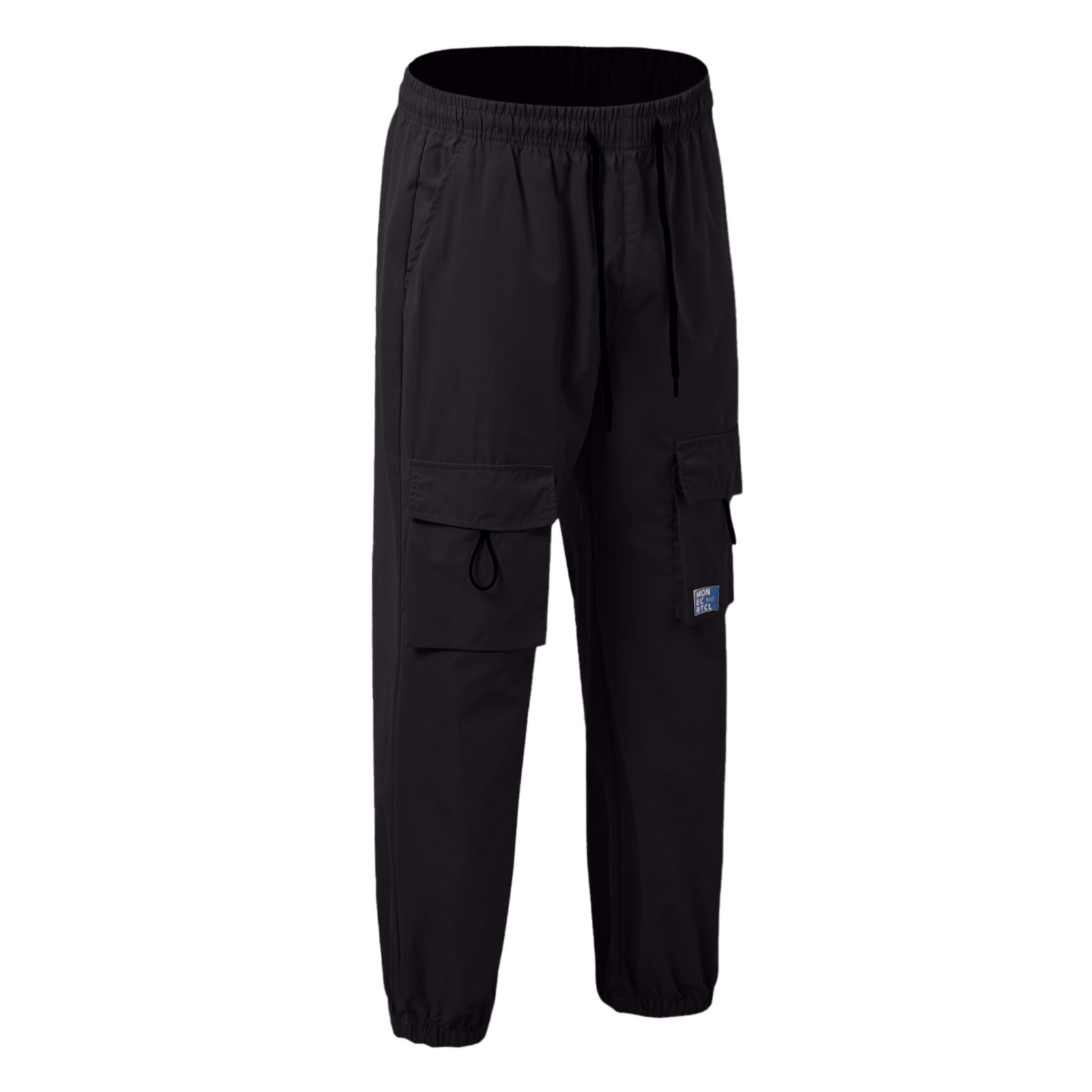 thumbnail image 4 of Pantalones cargo de pana para hombre - Corte jogger cónico - Poliéster, ropa urbana, múltiples bolsillos, tallas S-XXL, 4 of 6
